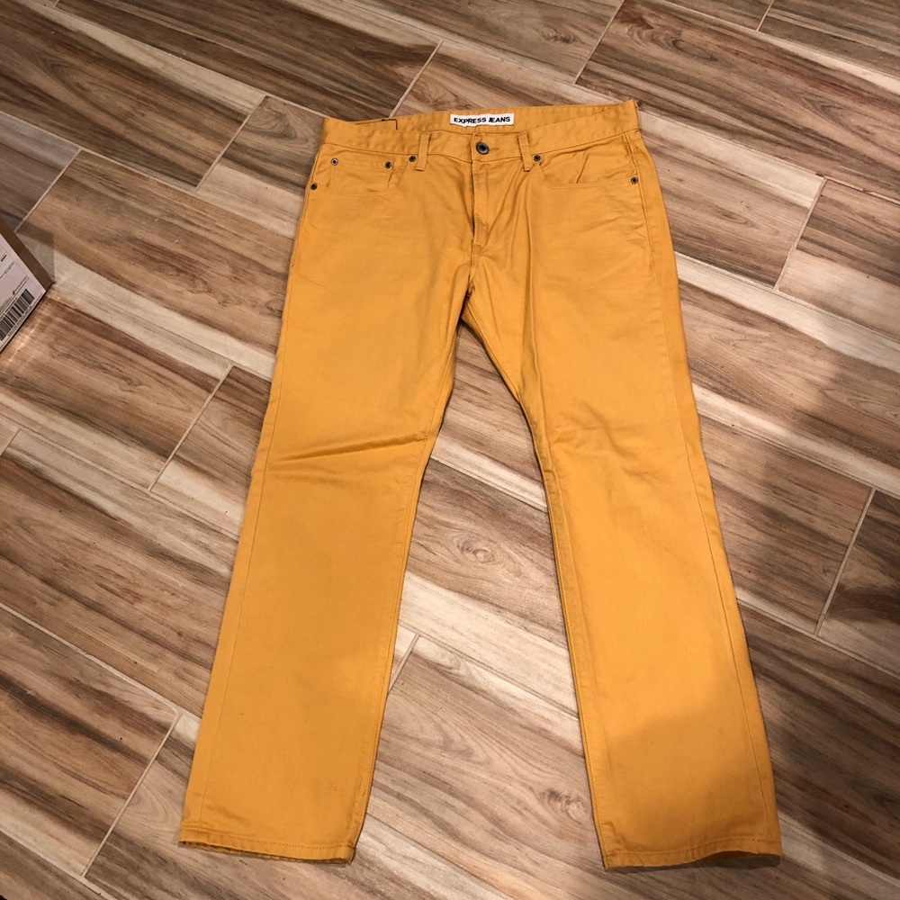 Yellow slim fit EXPRESS Jeans